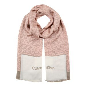Calvin Klein Šála  béžová / hnědá / růžová