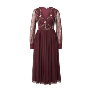 Frock and Frill Koktejlové šaty 'Habiba'  burgundská červeň / bílá / růžová / khaki