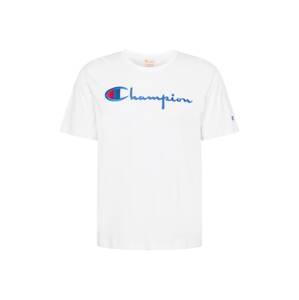 Champion Reverse Weave Tričko  bílá / nebeská modř / červená
