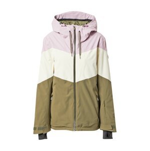 ROXY Outdoorová bunda 'HAVEN'  khaki / krémová / růžová