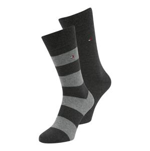 Tommy Hilfiger Underwear Ponožky  šedý melír / antracitová / bílá / červená