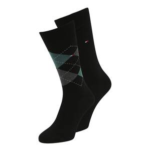 Tommy Hilfiger Underwear Ponožky  černá / smaragdová / bílá