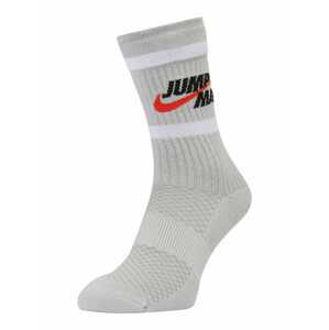 Jordan Ponožky  šedá / bílá / černá / červená