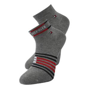 Tommy Hilfiger Underwear Ponožky  šedý melír / bílá / ohnivá červená / černá
