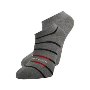 Tommy Hilfiger Underwear Ponožky  šedá / černá / bílá / červená
