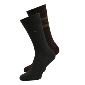Tommy Hilfiger Underwear Ponožky  olivová / tmavě šedá / bordó / bílá / ohnivá červená