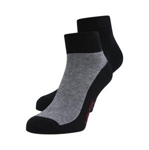 LEVI'S Ponožky  černá / šedý melír / červená