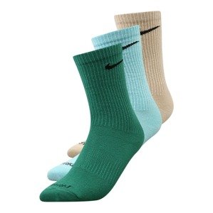 NIKE Sportovní ponožky 'Everyday Plus'  světlemodrá / světle hnědá / zelená / černá