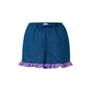 Dora Larsen Pyžamové kalhoty 'KARLA'  tmavě modrá / světle fialová