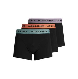 JACK & JONES Boxerky 'Jump Spring'  černá / fialová / nefritová / oranžově červená