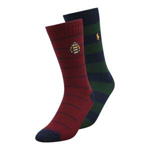 Polo Ralph Lauren Ponožky  tmavě červená / námořnická modř / zelená / žlutá