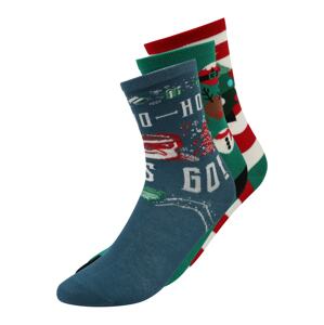Urban Classics Ponožky 'Ho Ho Ho'  chladná modrá / hnědá / zelená / červená / bílá