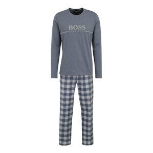 BOSS Black Pyžamo dlouhé  světle šedá / šedý melír