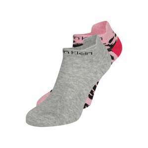 Calvin Klein Underwear Ponožky  pink / šedý melír / černá