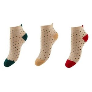 PIECES Ponožky 'Vabby'  tmavě zelená / ohnivá červená / limone / písková