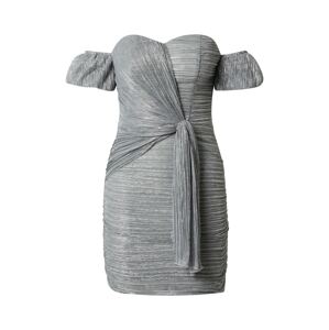 Chi Chi London Koktejlové šaty  stříbrně šedá