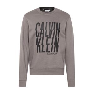 Calvin Klein Mikina  tmavě šedá / černá
