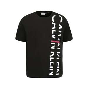 Calvin Klein Big & Tall Tričko  černá / bílá / růžový melír