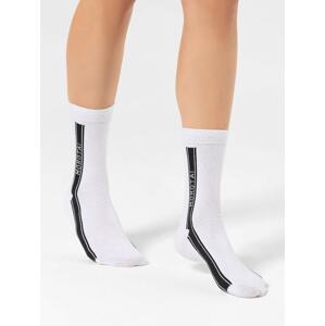 MOROTAI Sportovní ponožky ' Stripe Long Socks ' bílá