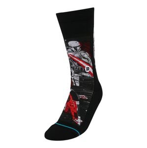 Stance Sportovní ponožky 'MANGA BOBA'  černá / azurová modrá / světle šedá / bílá / červená