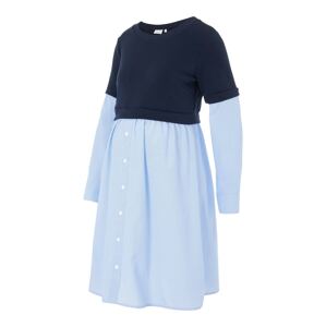 MAMALICIOUS Košilové šaty 'Vera'  námořnická modř / světlemodrá