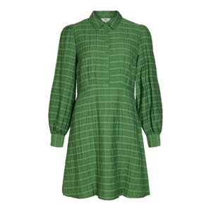 OBJECT Košilové šaty 'KENDRA' zelená / tmavě zelená