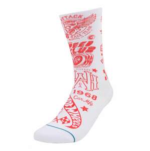 Stance Sportovní ponožky 'HOT WHEELS'  bílá / ohnivá červená / petrolejová