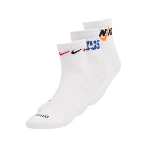 NIKE Sportovní ponožky  bílá / černá / modrá / červená
