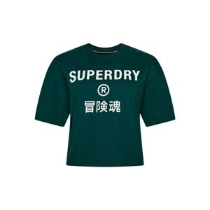 Superdry Funkční tričko 'Code Core Sport'  jedle / bílá
