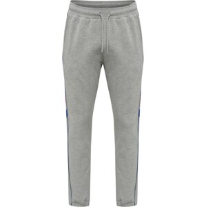 Hummel Sportovní kalhoty 'Durban' modrá / šedý melír / červená