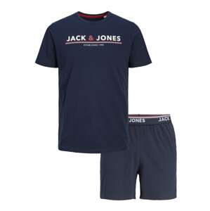 JACK & JONES Pyžamo krátké 'Mont'  námořnická modř / melounová / bílá