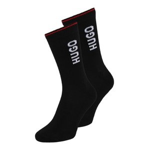 HUGO Ponožky  černá / bílá / krvavě červená