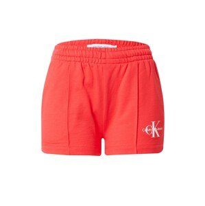 Calvin Klein Jeans Kalhoty  červená / bílá