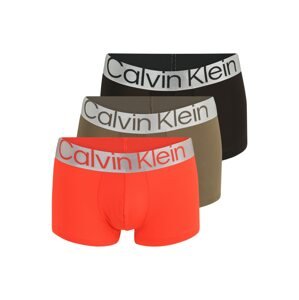 Calvin Klein Underwear Boxerky  olivová / tmavě oranžová / černá / stříbrná