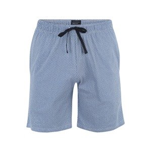 SCHIESSER Pyžamové kalhoty  bílá / tmavě modrá
