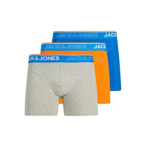 JACK & JONES Boxerky 'ARUBA'  modrá / šedý melír / oranžová