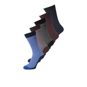 JACK & JONES Ponožky 'ROBIN'  modrá / tmavě modrá / burgundská červeň / černá / černý melír