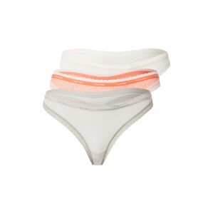 Calvin Klein Underwear Tanga  světle šedá / oranžová / bílá