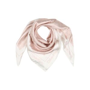 Calvin Klein Šátek  bílá / pastelově růžová