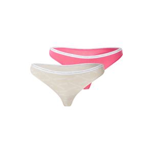 Calvin Klein Underwear Tanga  béžová / šedá / pink / bílá