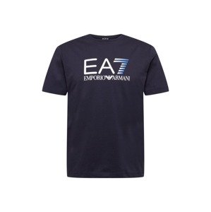 EA7 Emporio Armani Tričko  modrá / bílá / světlemodrá