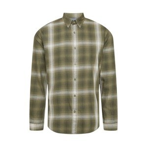 ESPRIT Košile  khaki / tmavě zelená / bílá