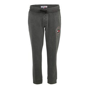 Tommy Jeans Plus Kalhoty  černý melír / červená / bílá / antracitová