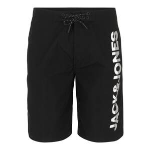 JACK & JONES Plavecké šortky 'Corfu'  černá / bílá