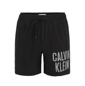 Calvin Klein Swimwear Plavecké šortky  šedá / černá