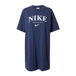 Nike Sportswear Šaty  námořnická modř / bílá