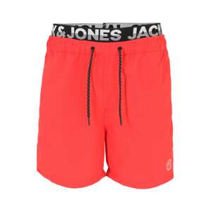 JACK & JONES Plavecké šortky 'Crete'  červená / černá / bílá