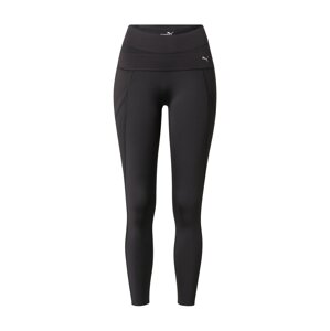 PUMA Sportovní kalhoty 'Fashion Luxe' černá / bílá