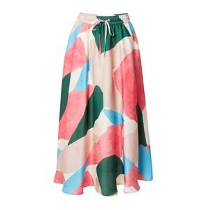 Essentiel Antwerp Sukně 'BLIJ'  tmavě zelená / pink / růžová / bílá