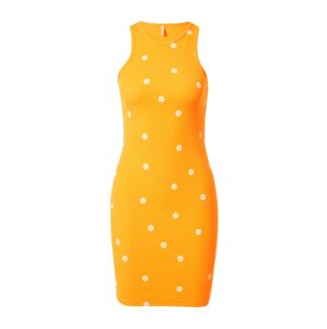 ONLY Letní šaty 'FENJA'  oranžová / bílá